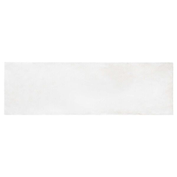 vidaXL Nep Konijnenbont Tapijt Olite Wit 80 x 250 cm Polyester