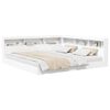 vidaXL Boekenkast Bed met hoofdeinde Wit 200 x 200 cm Bewerkt hout