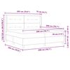 vidaXL Boxspringbed met matras Lichtgrijs 200 x 200 cm Fluweel