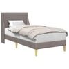 vidaXL Bedframe met hoofdeinde Taupe 100 x 200 cm Stof