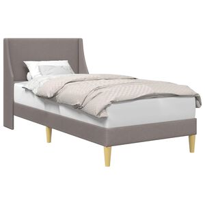vidaXL Bedframe met hoofdeinde Taupe 100 x 200 cm Stof