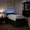 vidaXL Boxspring met matras stof zwart 100x200 cm
