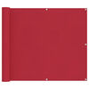 vidaXL Balkon Scherm Rood 100 x 1000 cm Oxford Stof