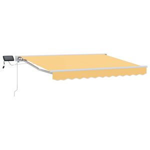 vidaXL Handmatige Luifelhouder met LED's Zand 3,5 x 2 m