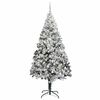 vidaXL Kunstkerstboom met 300 LED Wit 240 cm PVC en Staal en Kunststof
