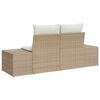 vidaXL Tuinbank Beige 123 x 62 x 69cm poly rattan