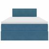 vidaXL Opslag bed met matras met hoofdeinde Blauw 120 x 190 cm Fluweel