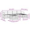 vidaXL Sofa-Sets 6 pcs Naturel Massief Acaciahout