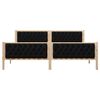 vidaXL Bedframe met hoofdeinde Zwart 200 x 200 cm Massief grenenhout