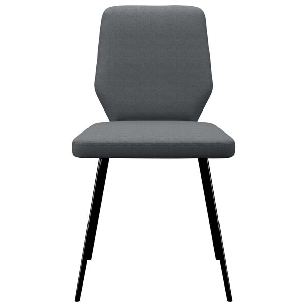 vidaXL Eetkamerstoelen 2 st stof donkergrijs