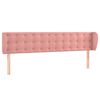 vidaXL Hoofdbord met randen 163x23x78/88 cm fluweel roze