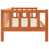 vidaXL Bedframe met hoofdeinde Wasbruin 90 x 190 cm Massief grenenhout