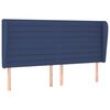 vidaXL Hoofdbord met randen 183x23x118/128 cm stof blauw