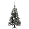 vidaXL Kunstkerstboom met LED's, kerstballen en sneeuw 240 cm PVC PE