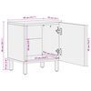 vidaXL Nachtkastje 2 pcs Wit 40 x 33 x 46 cm Massief Mango Hout