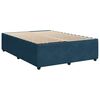 vidaXL Boxspring met matras fluweel donkerblauw 160x200 cm