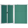vidaXL Tuinschuur 225x89x161 cm gegalvaniseerd staal groen