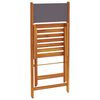 vidaXL Tuinstoelen 8 st inklapbaar massief hout en stof antracietkleur