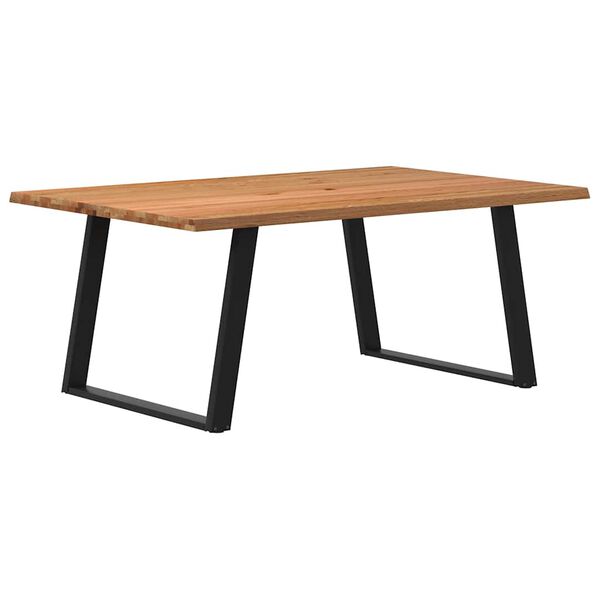 vidaXL Eettafel 180x120x74 cm massief eikenhout lichtbruin