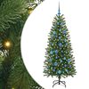 vidaXL Kunstkerstboom met 150 LED met standaard Groen 150 cm PE en PVC