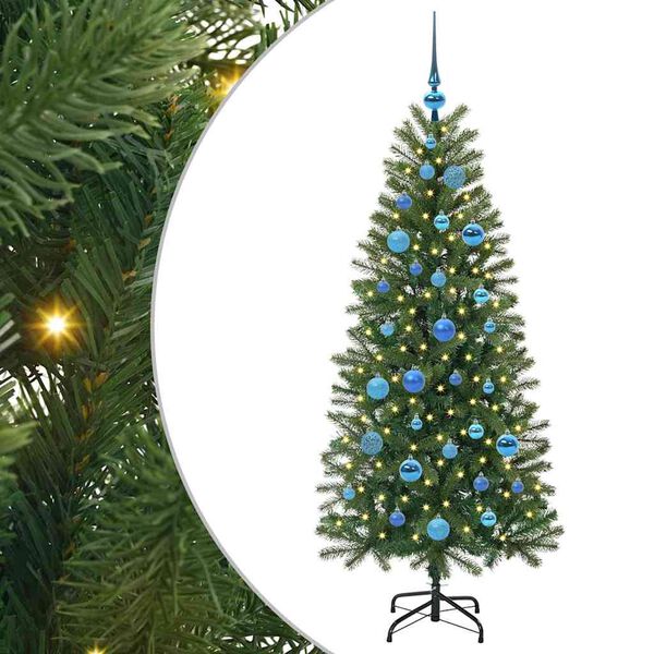 vidaXL Kunstkerstboom met 150 LED met standaard Groen 150 cm PE en PVC
