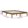 vidaXL Bedframe massief grenenhout honingbruin 200x200 cm
