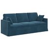 vidaXL Bank 2 pcs Blauw 198 x 78 x 80 cm Fluweel