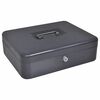 vidaXL Cash Box met slot Donkergrijs 30 x 24 x 9 cm Staal