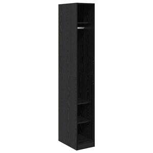 vidaXL Kledingkast Zwart Eiken 30 x 50 x 200 cm Bewerkt hout