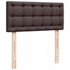 vidaXL Ottoman bed met matrassen en LED's 200x200cm stof donkerbruin