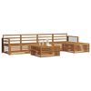 vidaXL Buiten bankenset 6 pcs Naturel