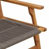 vidaXL Tuinstoelen met Tafel 3 pcs Grijs Massief Acaciahout