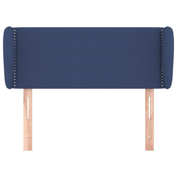vidaXL Hoofdbord met randen 83x23x78/88 cm stof blauw