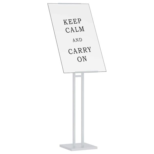 vidaXL Beurs Displays 2 pcs Wit 26,5 x 26,5 x 150 cm Staal