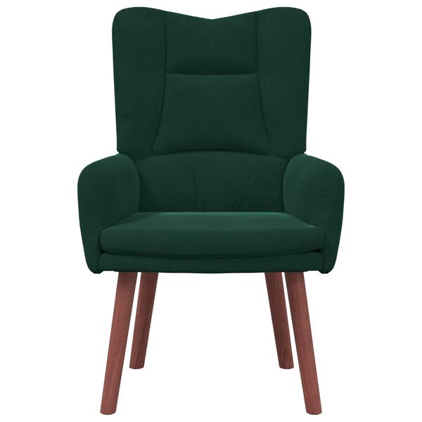 vidaXL Fauteuil Donkergroen 63 x 67 x 94 cm Fluweel