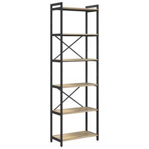 vidaXL Boekenkast Sonoma Eiken 60 x 30 x 189,5 cm Bewerkt hout