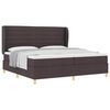 vidaXL Boxspringbed met Matras Donkergrijs 90x190 cm Donkerbruin Stof