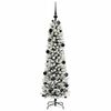vidaXL Kunstkerstboom met 150 LED Wit 150 cm PVC en Metaal en Plastic
