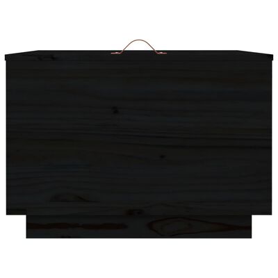 vidaXL Opbergboxen met deksels 3 st massief grenenhout zwart
