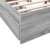 vidaXL Bedframe met lades bewerkt hout grijs sonoma eiken 150x200 cm