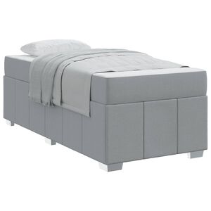 vidaXL Bedframe met matras Lichtgrijs 120 x 190 cm Stof
