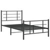 vidaXL Bedframe met hoofd- en voeteneinde metaal zwart 100x190 cm