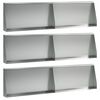 vidaXL Keerwand 6 st 80 x 12 x 50 cm Gegalvaniseerd staal zilver