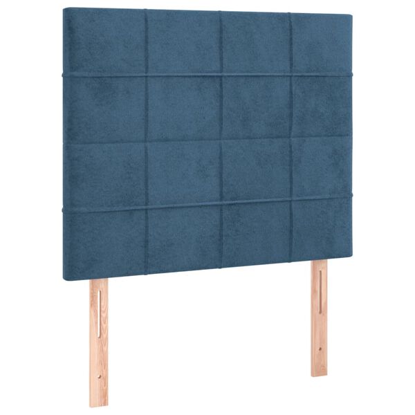vidaXL Hoofdbord donkerblauw 100x5x118/128 cm fluweel