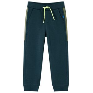 vidaXL Kinderjoggingbroek met trekkoord 92 mosgroen