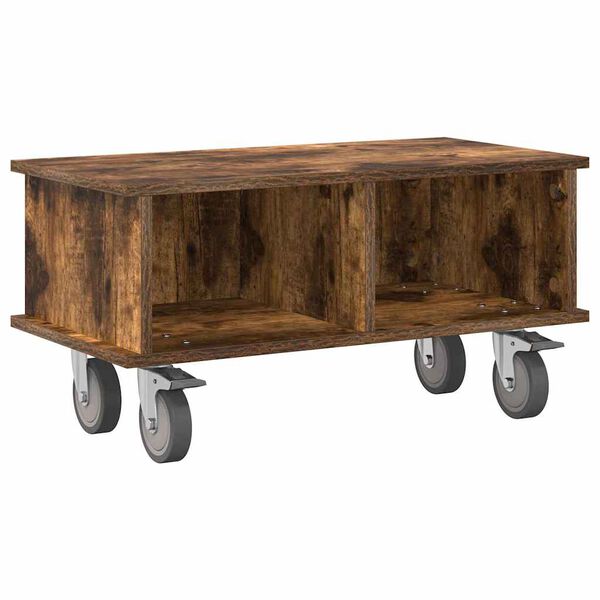 vidaXL TV-standaard Gerookt eiken 68,5 x 35 x 35 cm Bewerkt hout