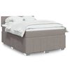 vidaXL Boxspring met matras stof taupe 160x200 cm