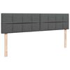 vidaXL Ottoman bed met matrassen 180x200cm stof donkergrijs