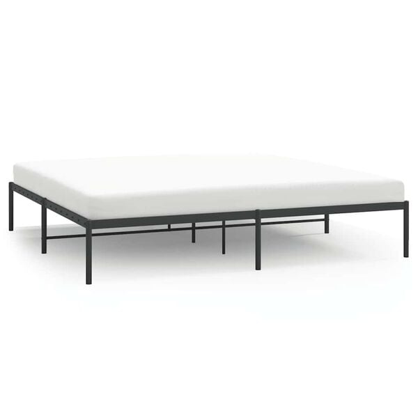 vidaXL Bedframe metaal zwart 180x200 cm