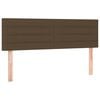 vidaXL Boxspring met matras stof donkerbruin 140x190 cm